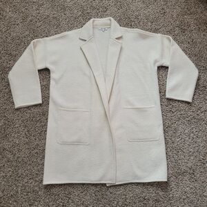 Madewell Courton Sweater Coat Ivory Cream 100% Merino Wool Size Small NWOT